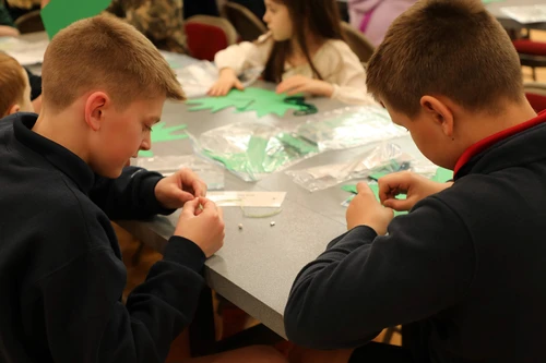 students making craft