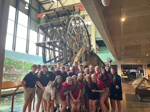 Students standing in a group