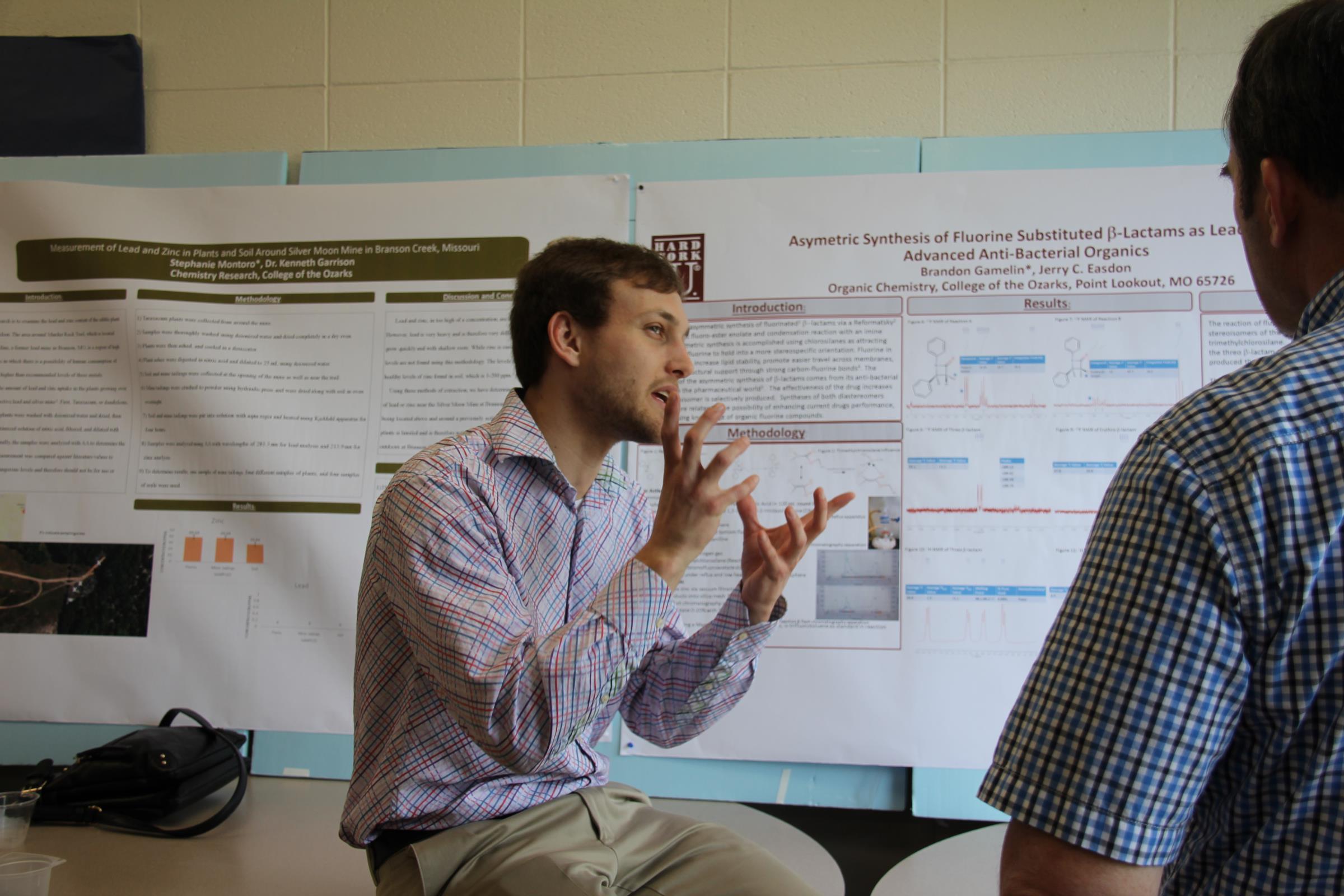 Two students discussing concepts