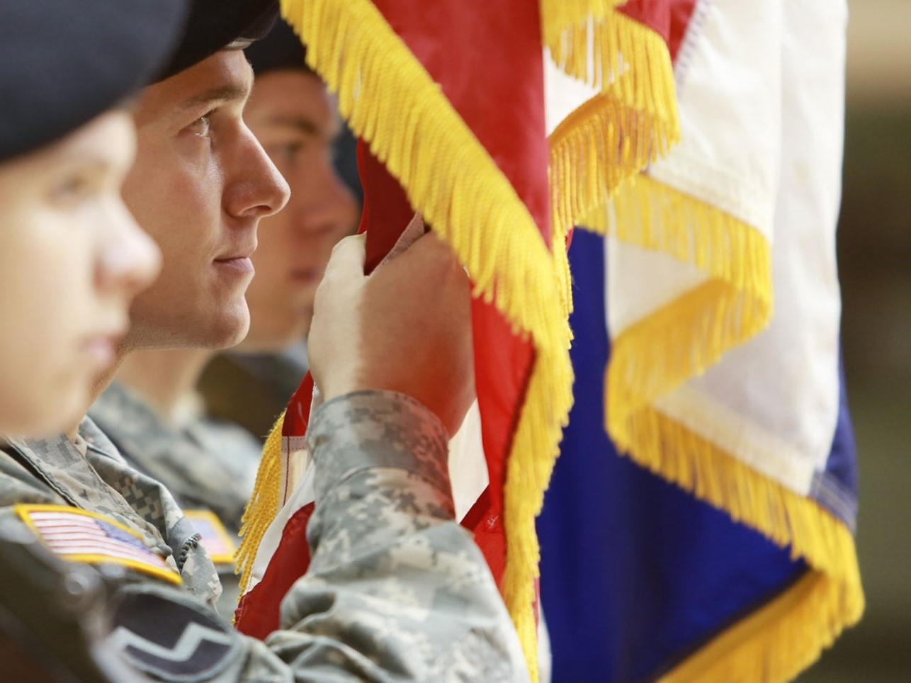 Honor/Color Guard presenting the flag.