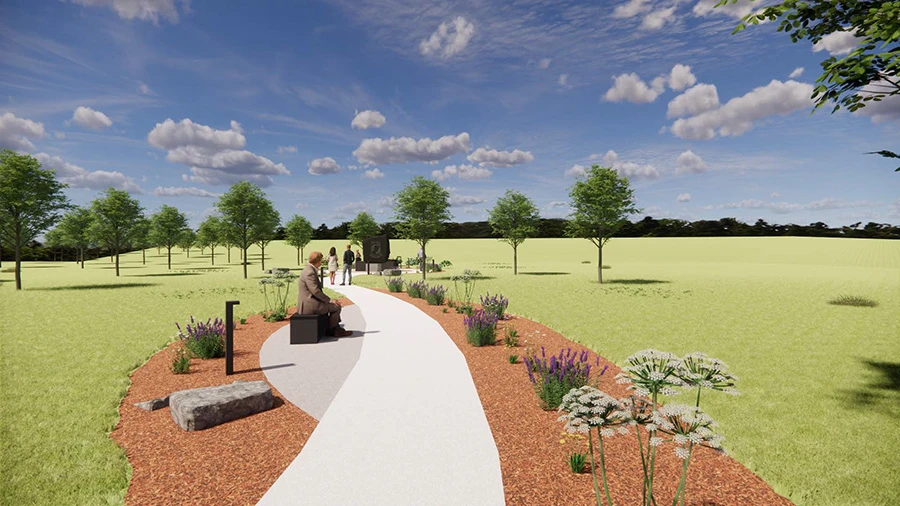 POW✬MIA memorial rendering.