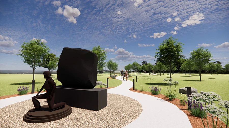 POW✬MIA memorial rendering.