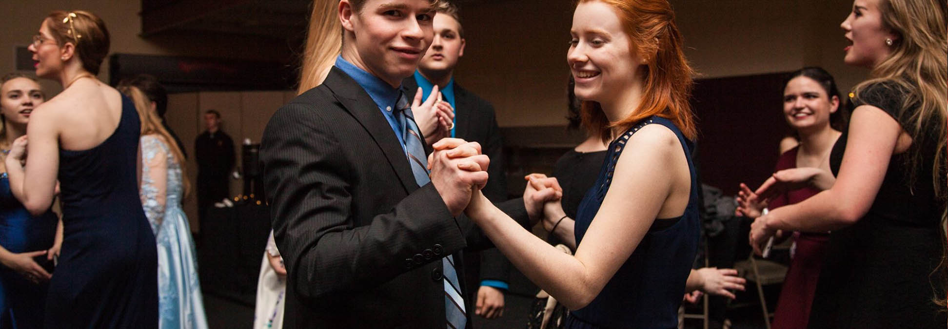 Students at Spring Formal dance