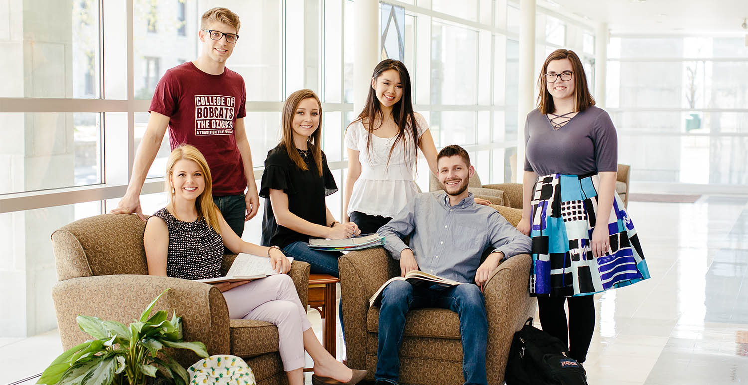 Students gathered at a study group