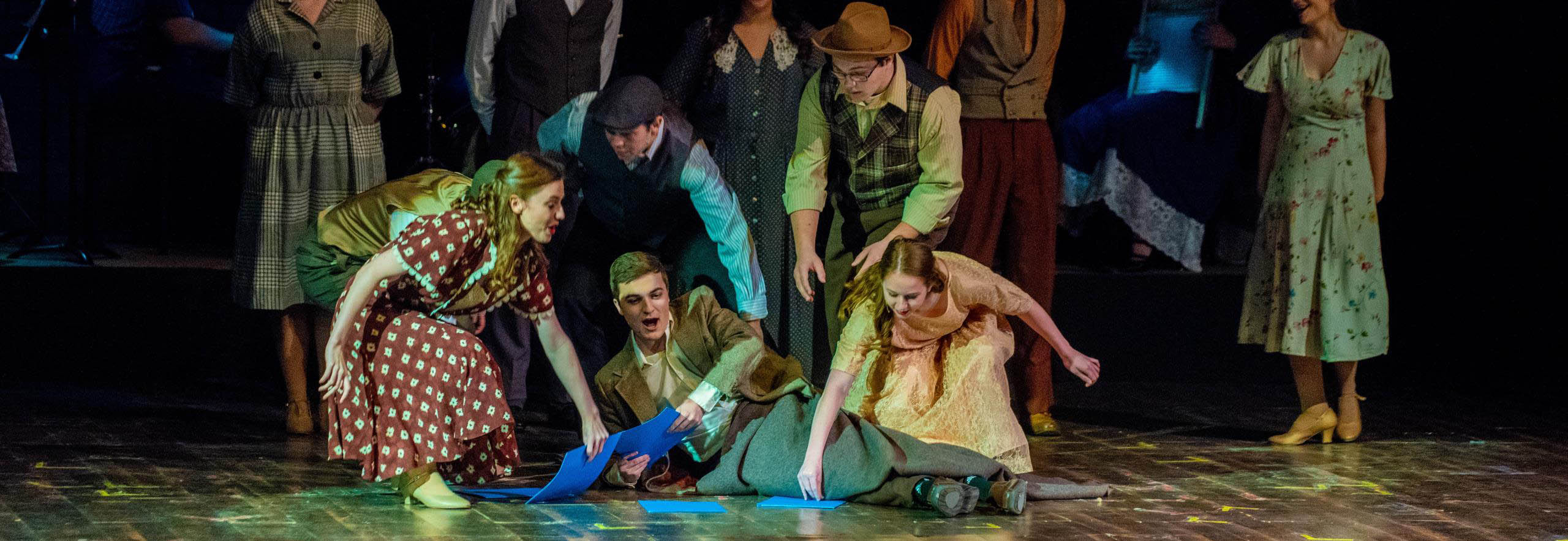 Students performing a Play