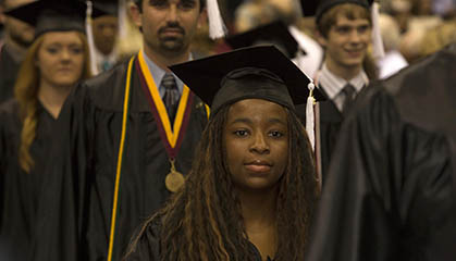 Students at graduation