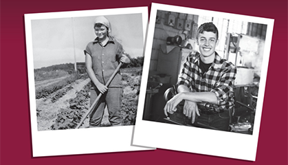 Old black and white photos of students