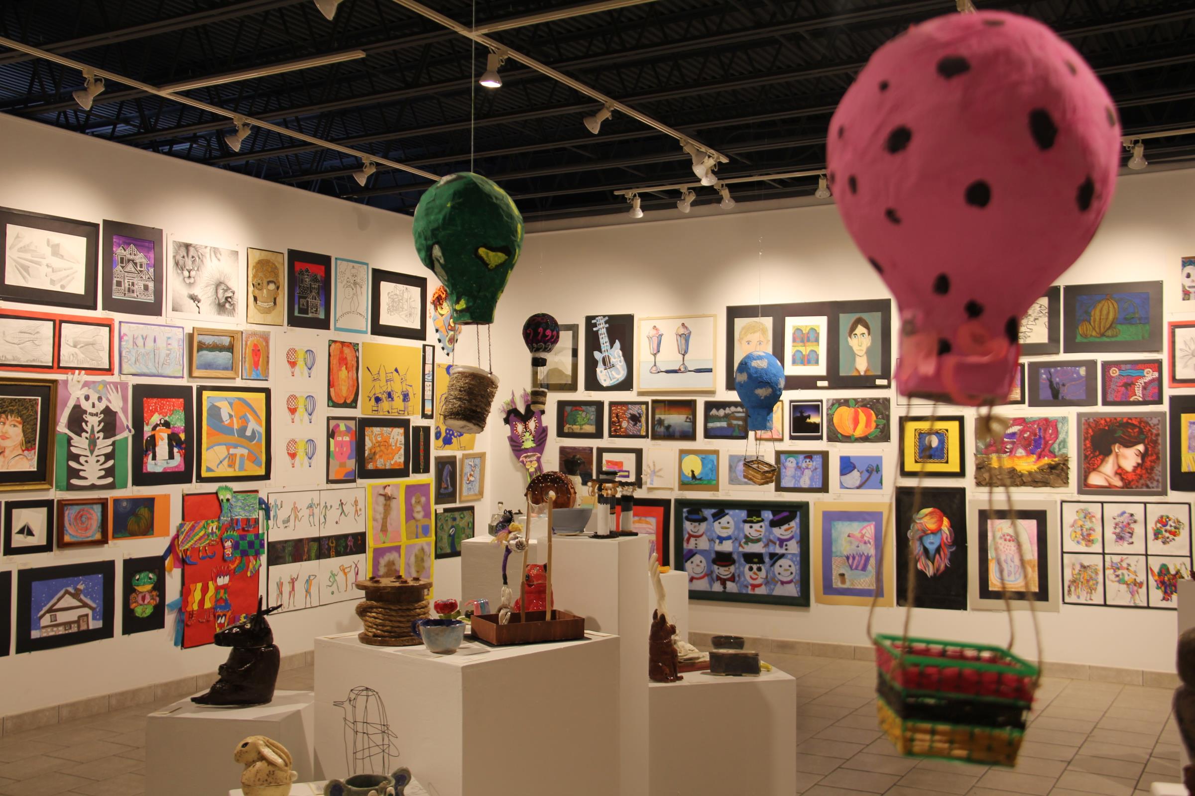 Art Gallery full of student art