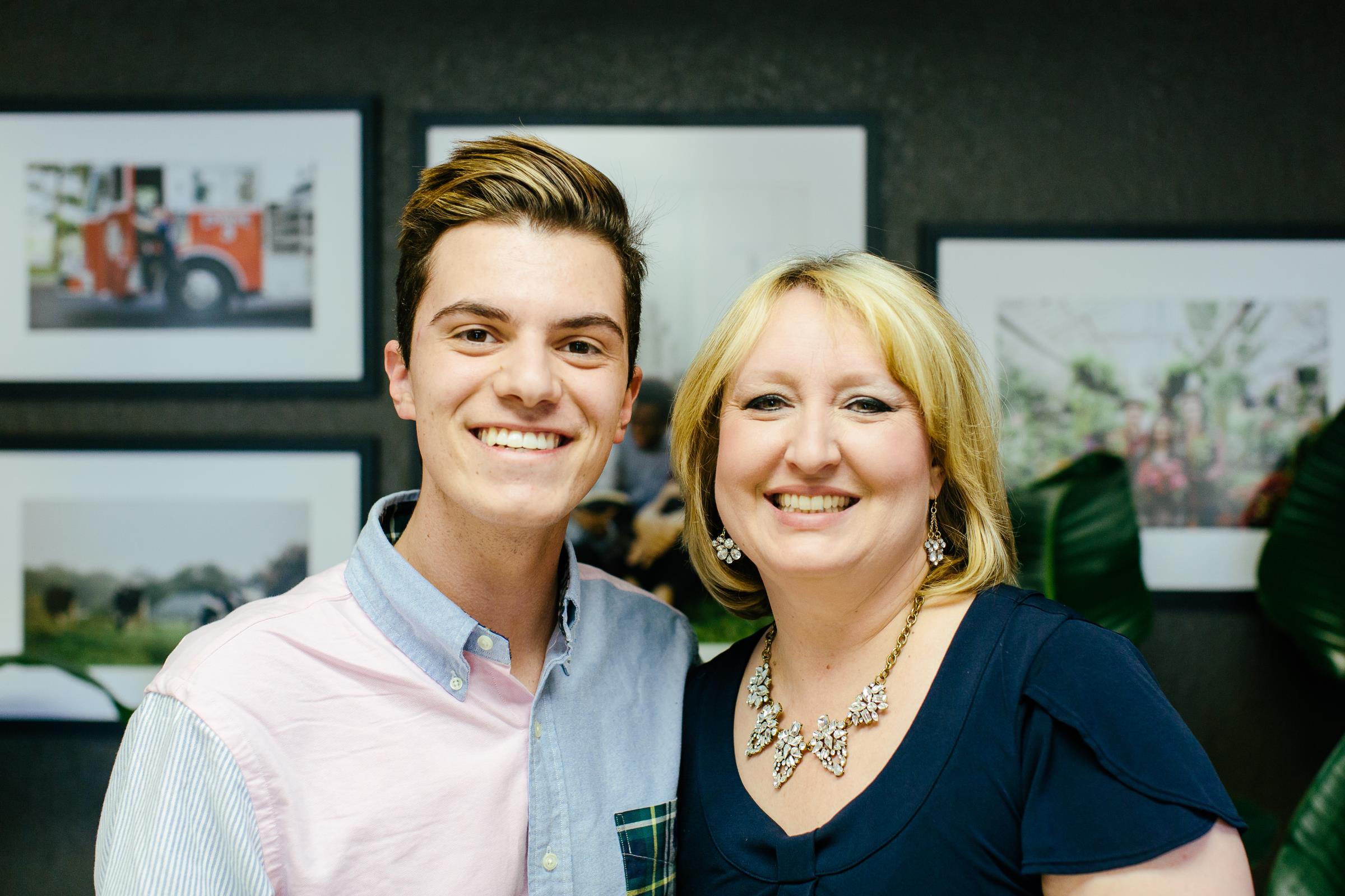 Student and Professor smiling together