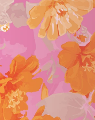 An artistic representation of flowers