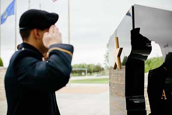 Cadet at Missouri Gold Star Families Memorial