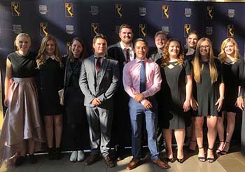 students from C of O served as volunteers at the Emmy Gala