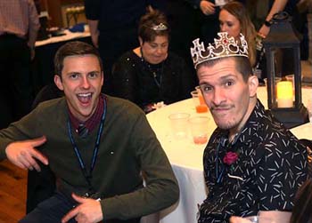 At last year’s event, junior Johnny Cummings, public relations major and Spanish minor, enjoys the annual Night to Shine event at College of the Ozarks with his guest, Gabriel Casiano.
