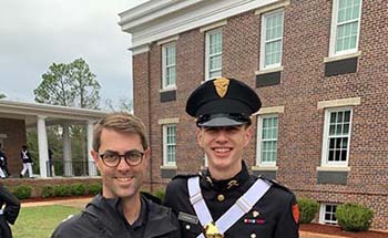 Jack Carswell and father, Dr. Justin Carswell, vice president for Christian ministries and dean of the chapel at College of the Ozarks