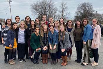The 2021 Armstrong McDonald School of Nursing graduates attend a medical conference in Memphis, Tennessee prior to quarantine.