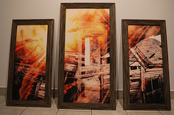 One of the many pieces displayed in the Boger Art Gallery in the Jones Building on campus April 25 – 29.