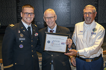 Dr. Jerry C. Davis, on behalf of College of the Ozarks, honored by Department of Defense for Extraordinary Support of Employees who serve in National Guard, Reserve 