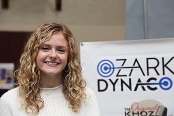 Sarah Best, a service specialist for Ozark Dynacom and student at College of the Ozarks, was introduced to Ozark Dynacom through the fall 2022 Career Expo.