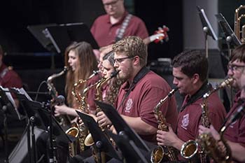 The College of the Ozarks Jazz Ensemble performs during the annual concert.