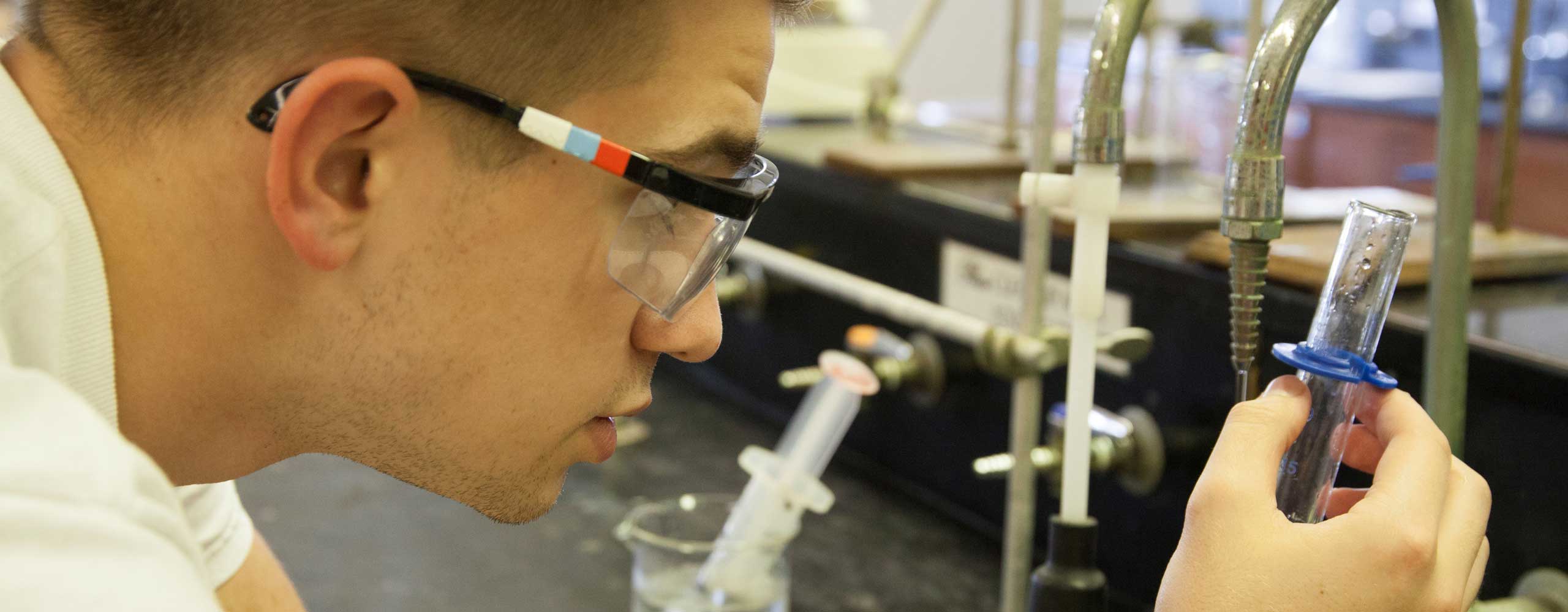 Students working in a chemistry lab